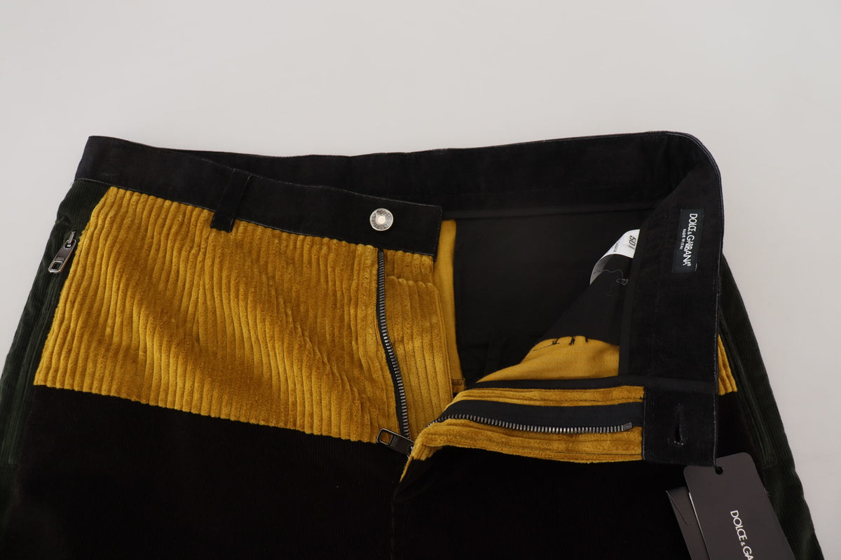 Pantalon homme Dolce &amp; Gabbana en coton noir et jaune