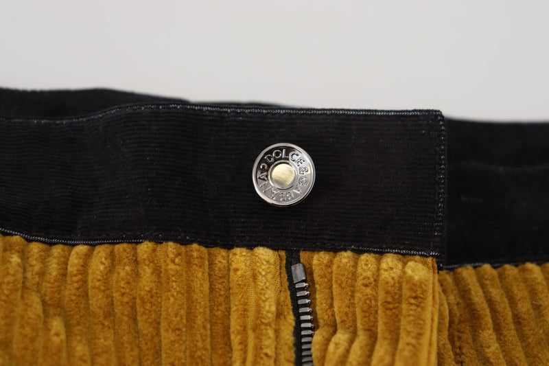 Pantalon homme Dolce &amp; Gabbana en coton noir et jaune