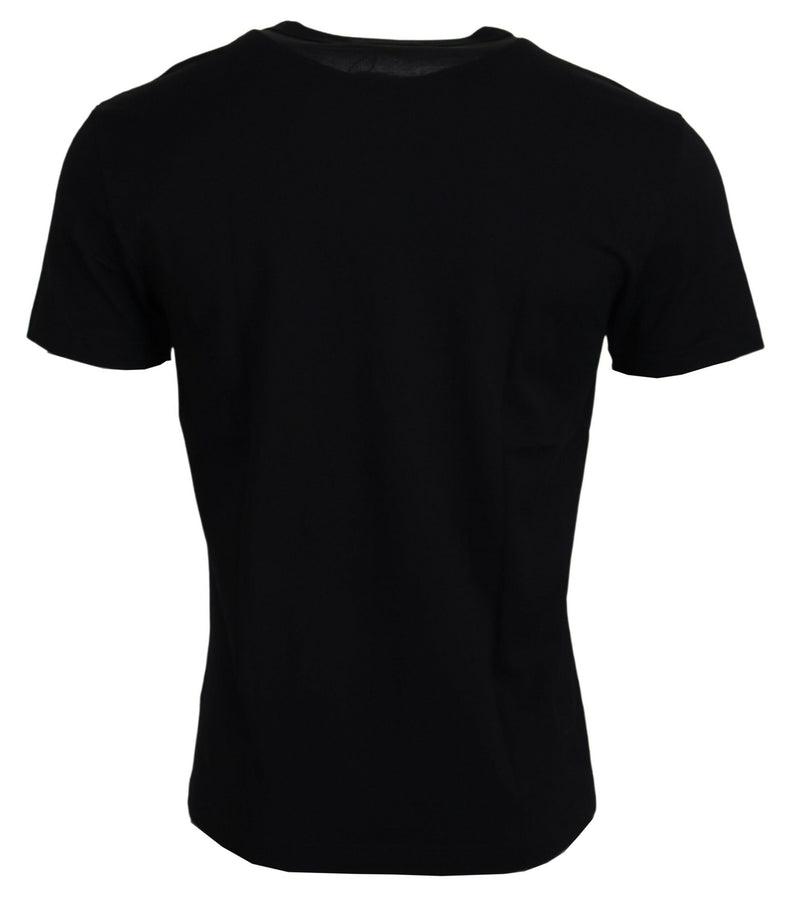 T-shirt à manches courtes en coton noir Dolce &amp; Gabbana avec aperçu des collections à venir