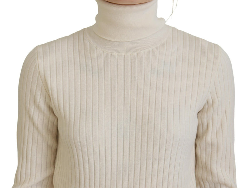 Pull-over Turtleneck Distressed Cuff Ivory de Dolce & Gabbana