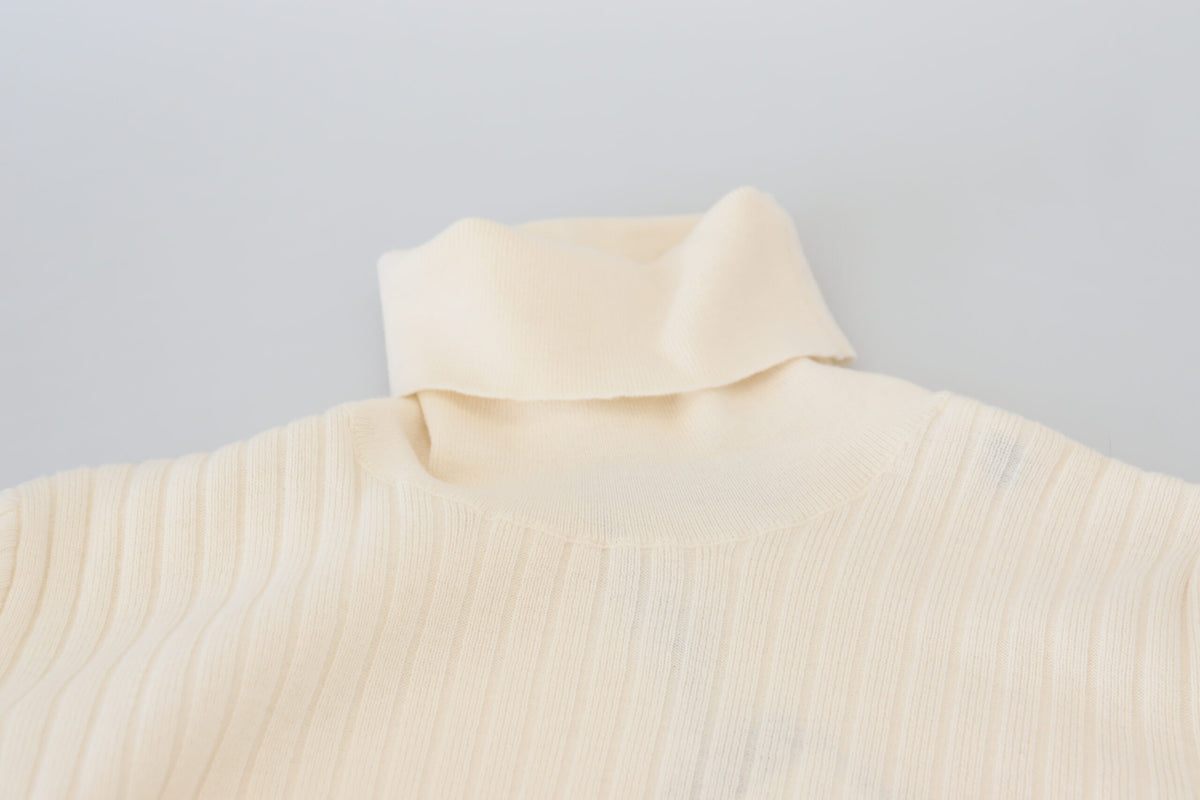 Pull-over Turtleneck Distressed Cuff Ivory de Dolce & Gabbana