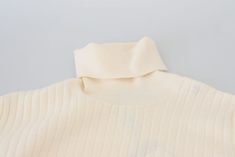 Pull-over Turtleneck Distressed Cuff Ivory de Dolce & Gabbana