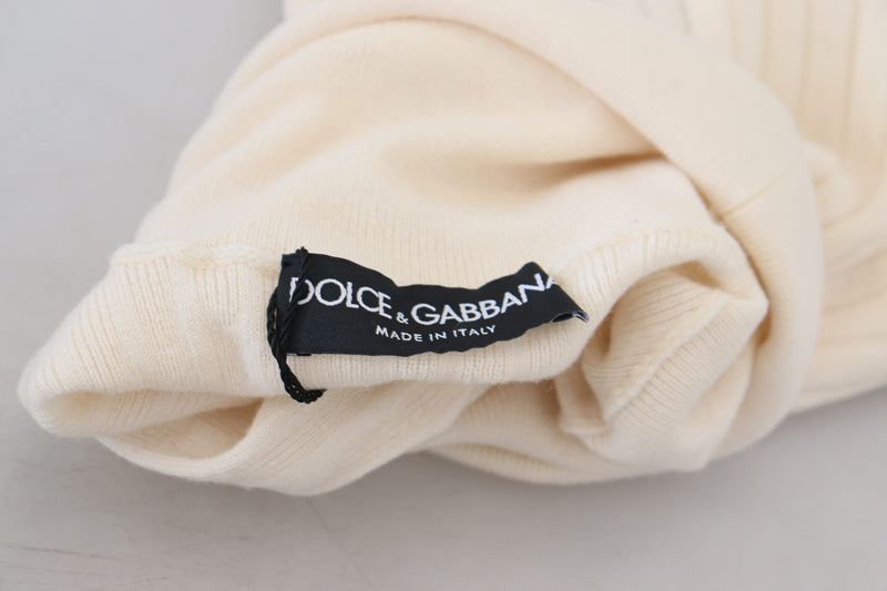 Pull-over Turtleneck Distressed Cuff Ivory de Dolce & Gabbana