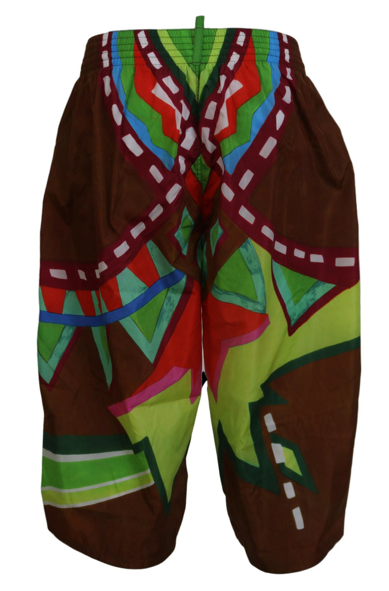 Dsquared² Multicolor Printed Men's Swim Shorts - Stylish Beachwear