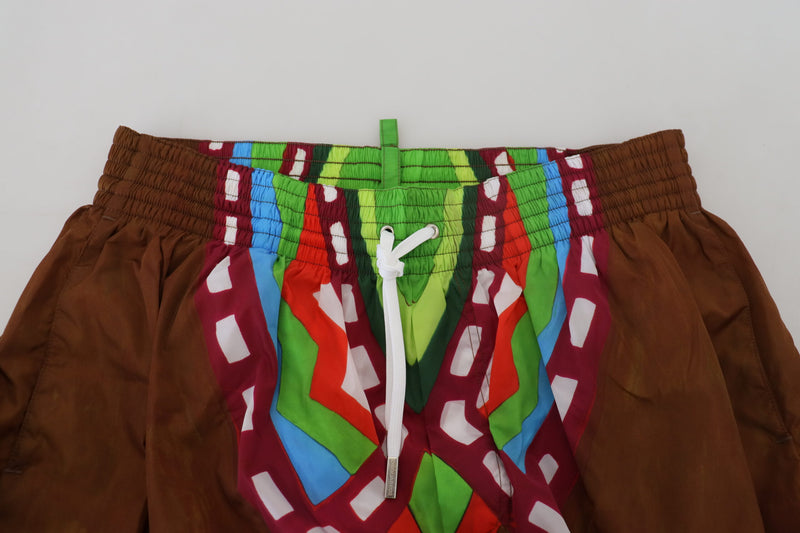 Dsquared² Multicolor Printed Men's Swim Shorts - Stylish Beachwear