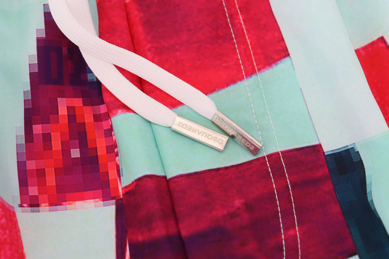 Dsquared² Multicolor Printed Beachwear Shorts for Men
