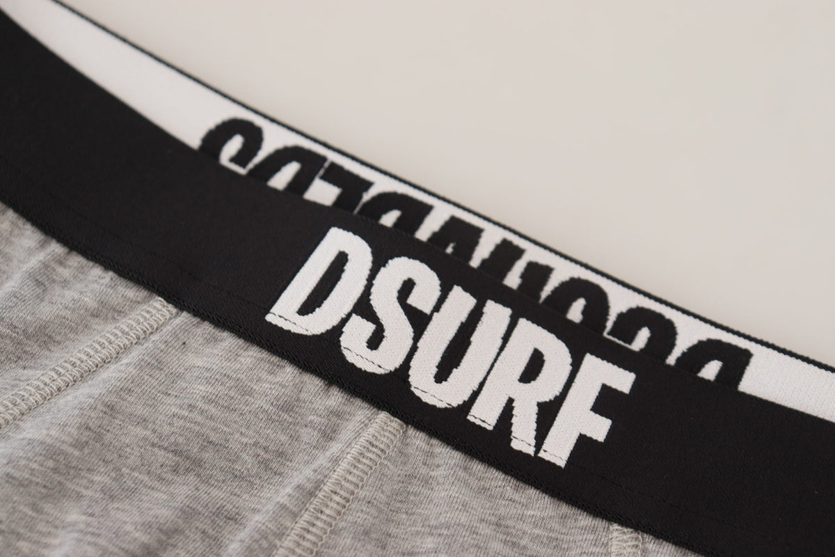 Dsquared² Gray DSURF Logo Cotton Stretch Briefs for Men