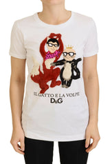 Dolce & Gabbana T-shirt Texturé Blanc à Manches Courtes pour Femme