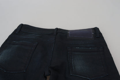 Jeans en jean pour femme Acht Blue, taille basse, coupe slim.