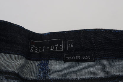 Jeans en jean pour femme Acht, bleu foncé, taille basse, coupe slim.