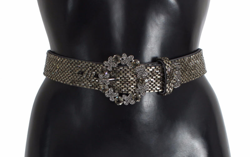 Dolce & Gabbana Ceinture Large Multicolore avec Boucle en Cristal