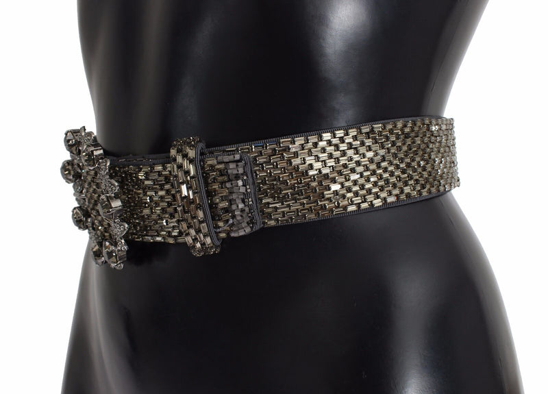 Dolce & Gabbana Ceinture Large Multicolore avec Boucle en Cristal