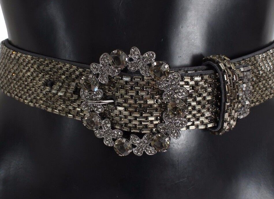 Dolce & Gabbana Ceinture Large Multicolore avec Boucle en Cristal