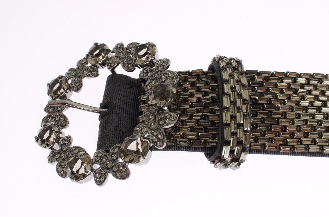 Dolce & Gabbana Ceinture Large Multicolore avec Boucle en Cristal