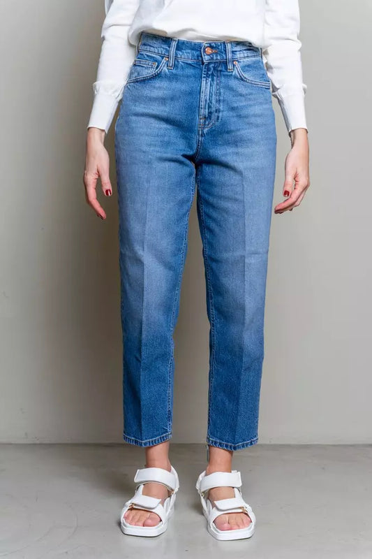 Jeans femme en coton bleu Don The Fuller