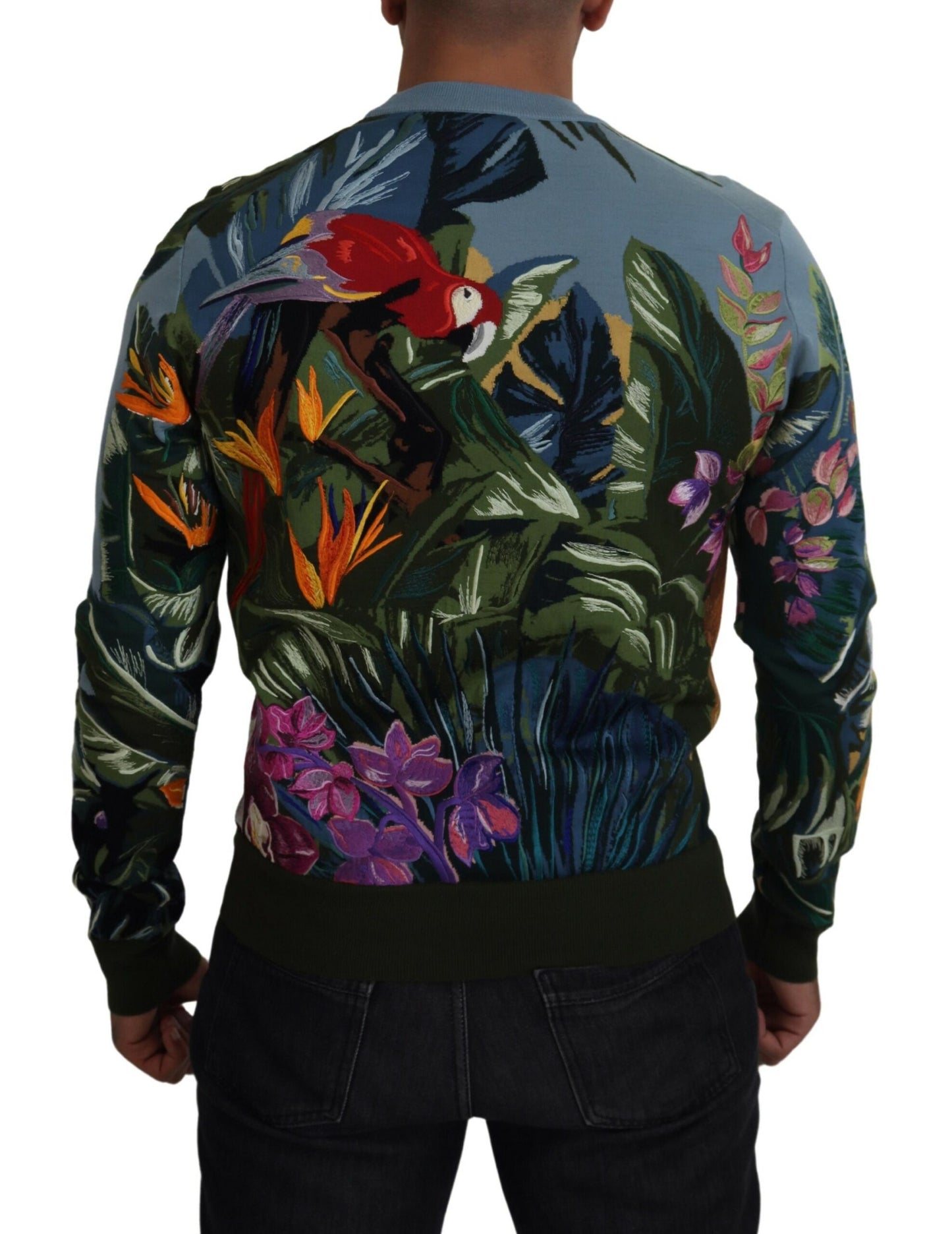 Dolce &amp; Gabbana Multicolor Jungle Wol Pulletover met Logo