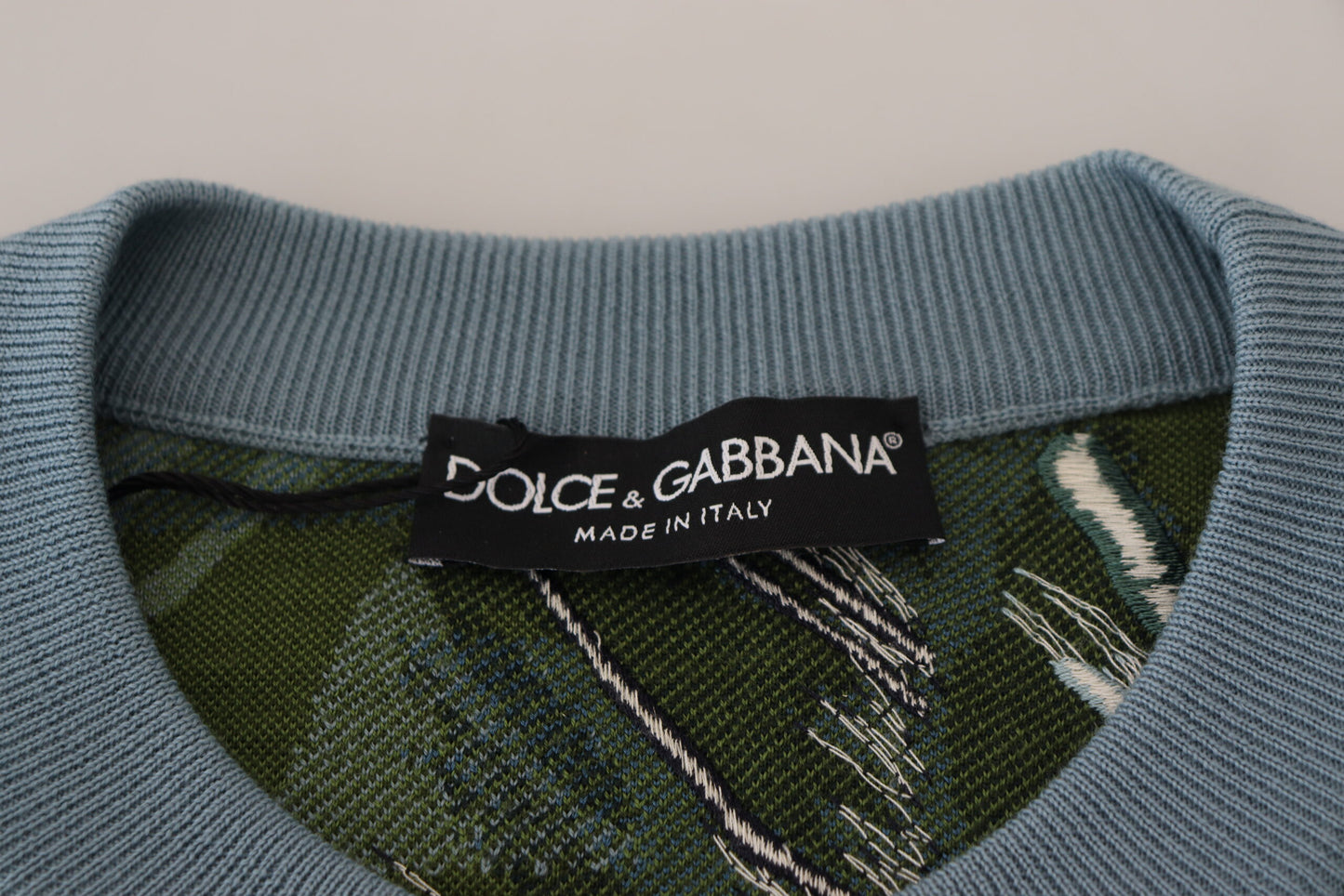 Dolce &amp; Gabbana Multicolor Jungle Wol Pulletover met Logo
