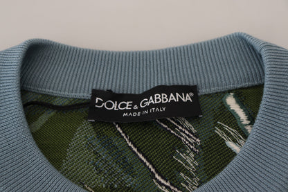 Dolce &amp; Gabbana Multicolor Jungle Wol Pulletover met Logo