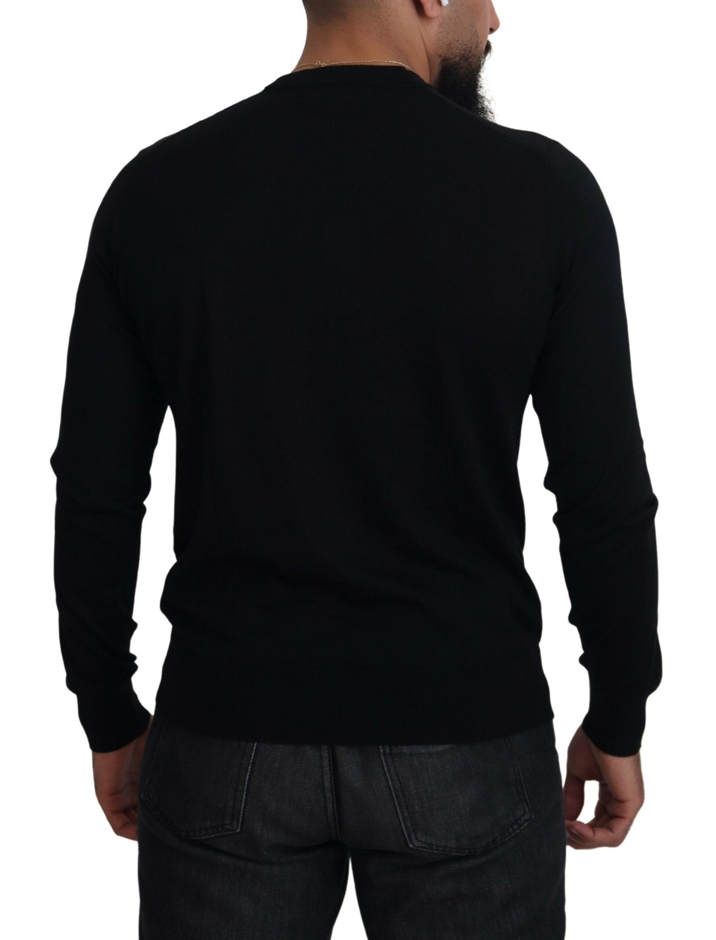 Dolce &amp; Gabbana Zwarte Cashmere Cardigan Sweater met Knopen