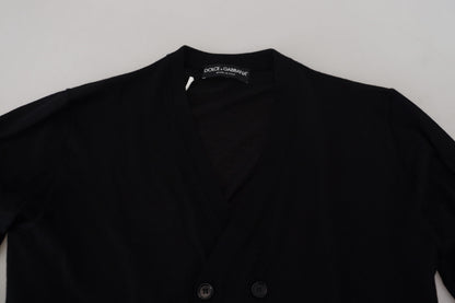 Dolce &amp; Gabbana Zwarte Cashmere Cardigan Sweater met Knopen