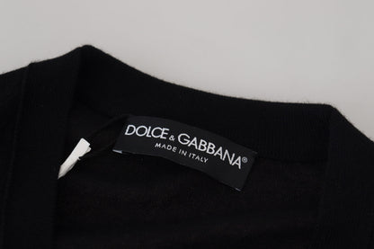 Dolce &amp; Gabbana Zwarte Cashmere Cardigan Sweater met Knopen