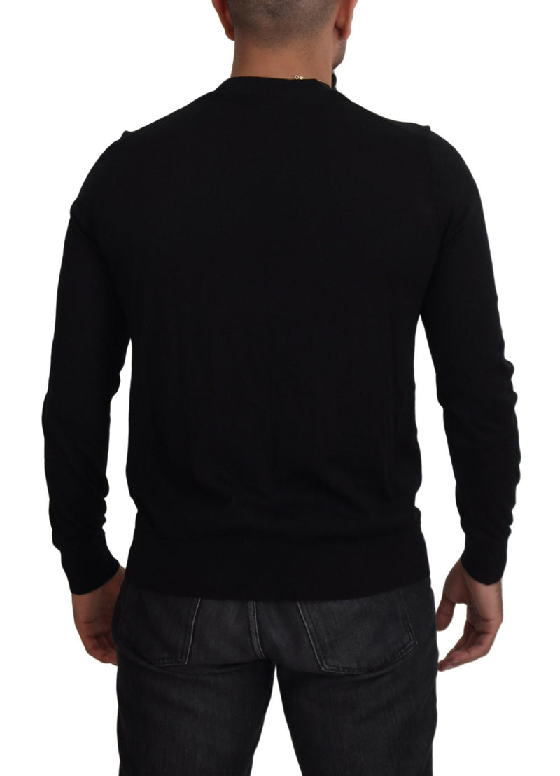 Pull en cachemire noir à boutons de Dolce &amp; Gabbana
