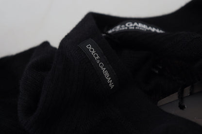 Pull en cachemire noir à boutons de Dolce &amp; Gabbana