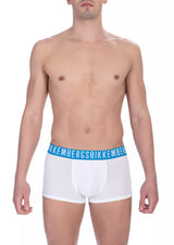 Bikkembergs White Cotton Men's Trunk Underwear - Comfort & Style