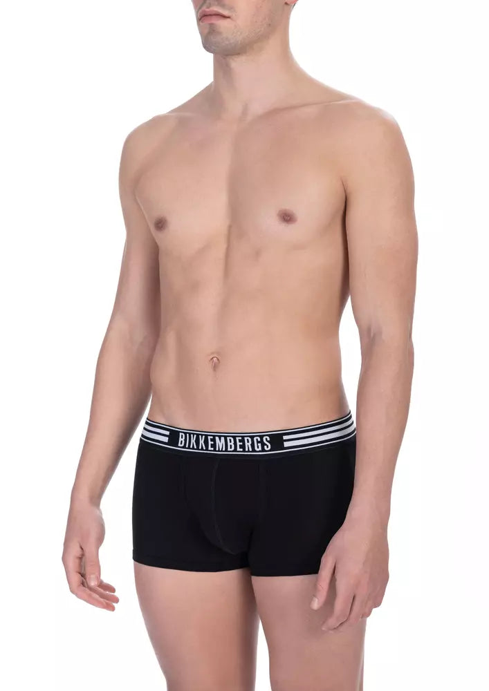 Bikkembergs Trunk Bi-pack Noir en Coton pour Hommes