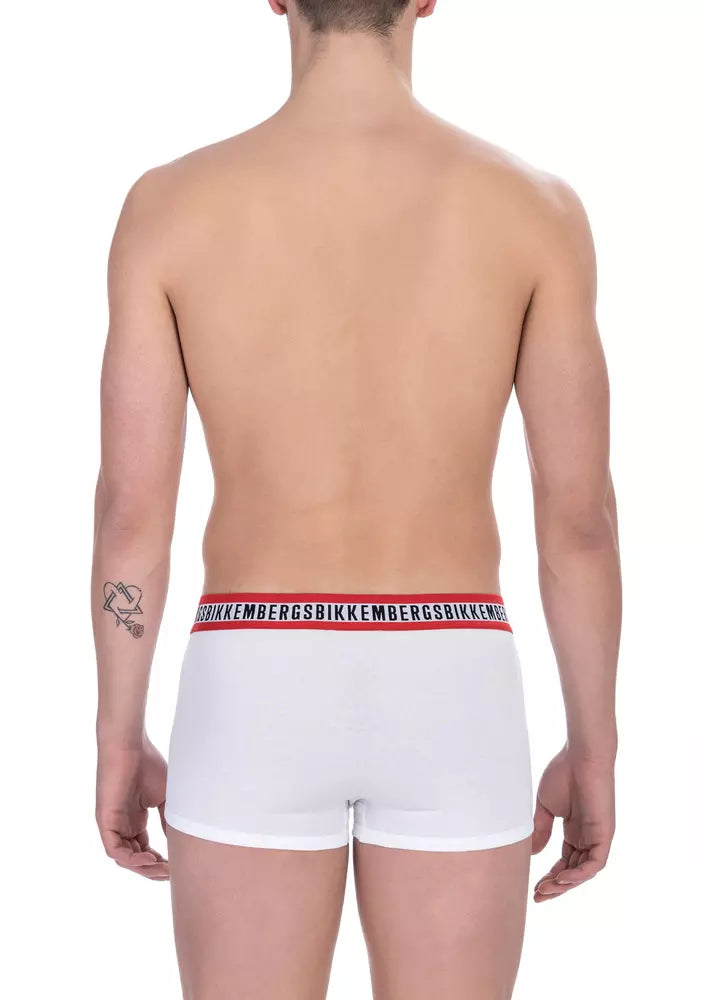 Bikkembergs Trunk Bi-pack en Coton Blanc pour Hommes