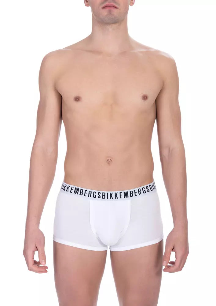 Bikkembergs Trunk Bi-pack en Coton Blanc pour Homme