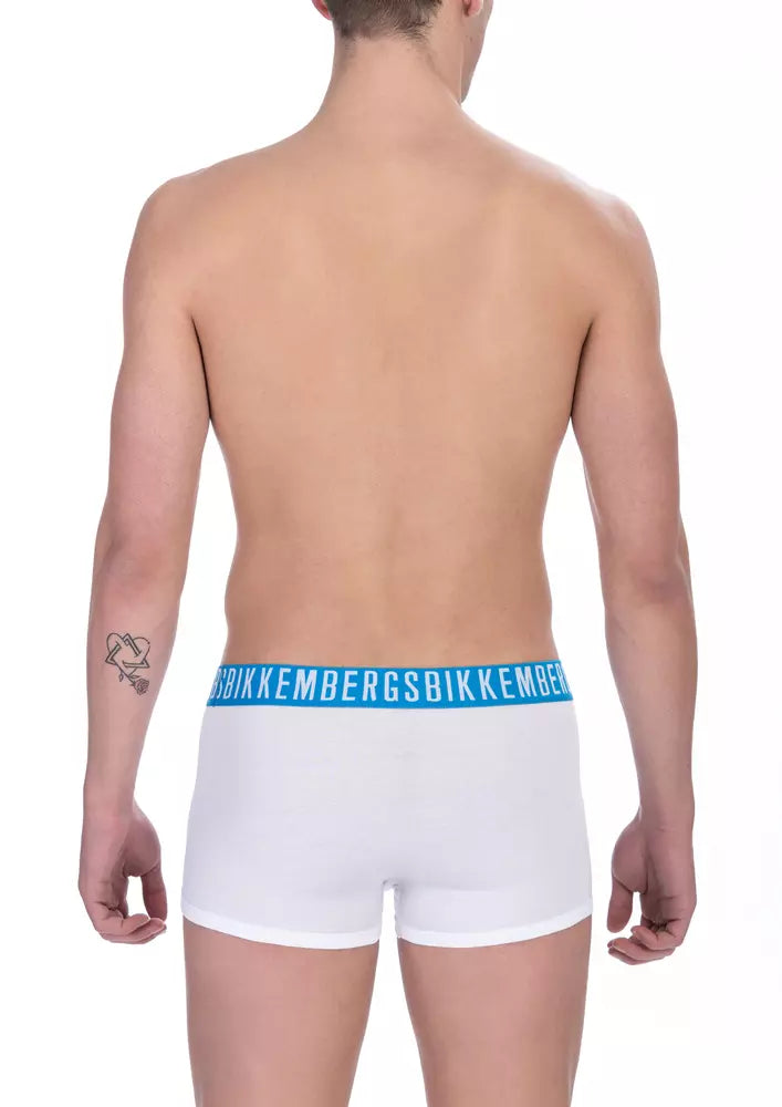 Bikkembergs White Cotton Men's Trunk Underwear - Comfort & Style