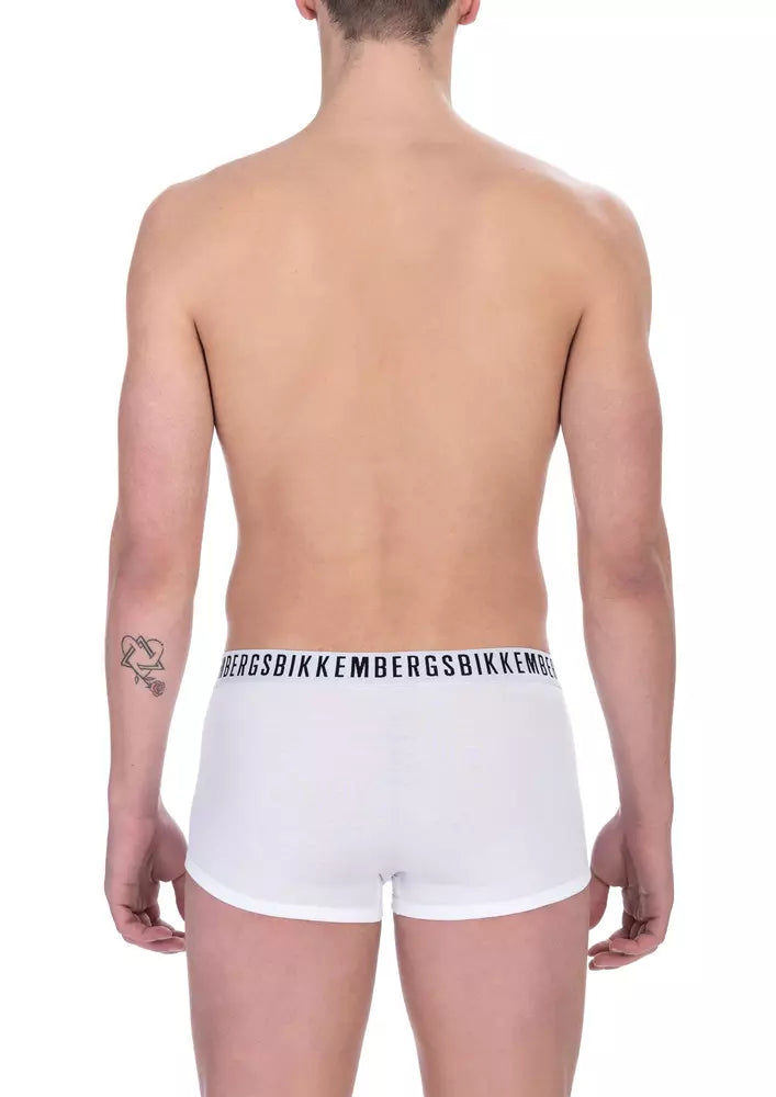 Bikkembergs Trunk Bi-pack en Coton Blanc pour Homme