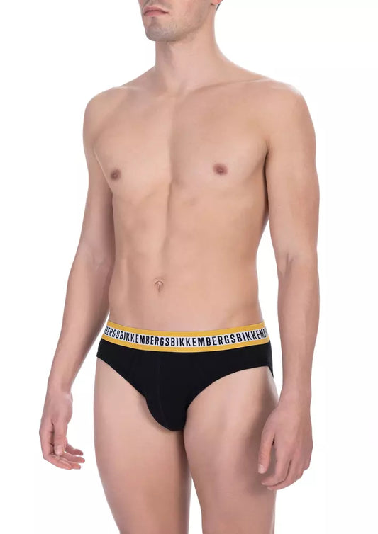 Bikini noir en coton pour homme de Bikkembergs