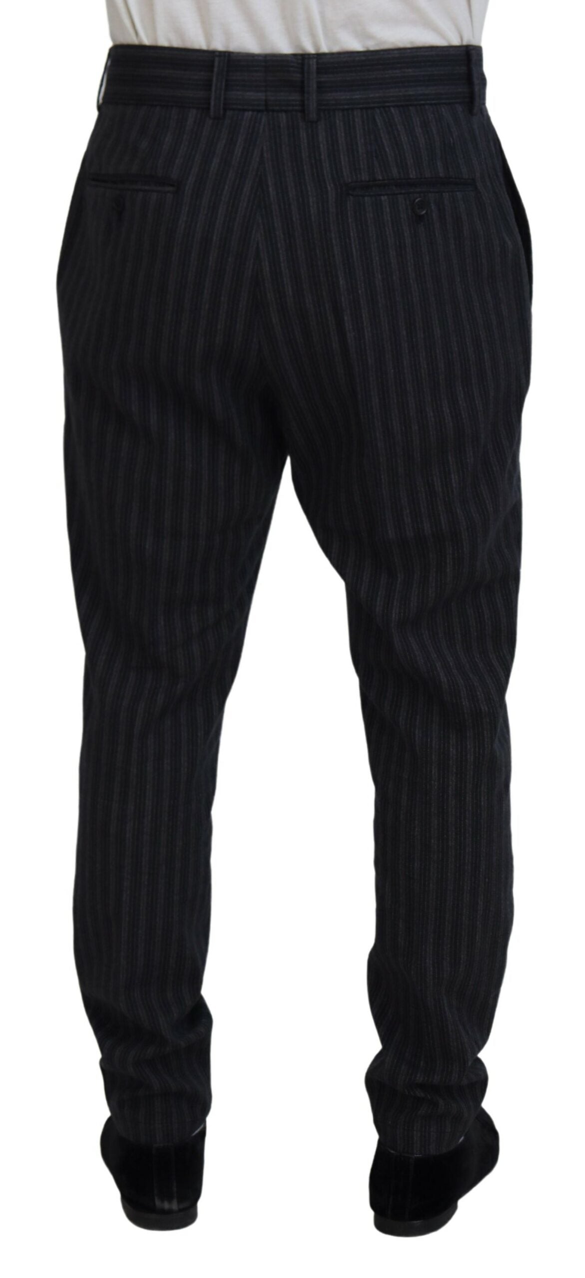 Pantalon chino rayé gris foncé Dolce &amp; Gabbana