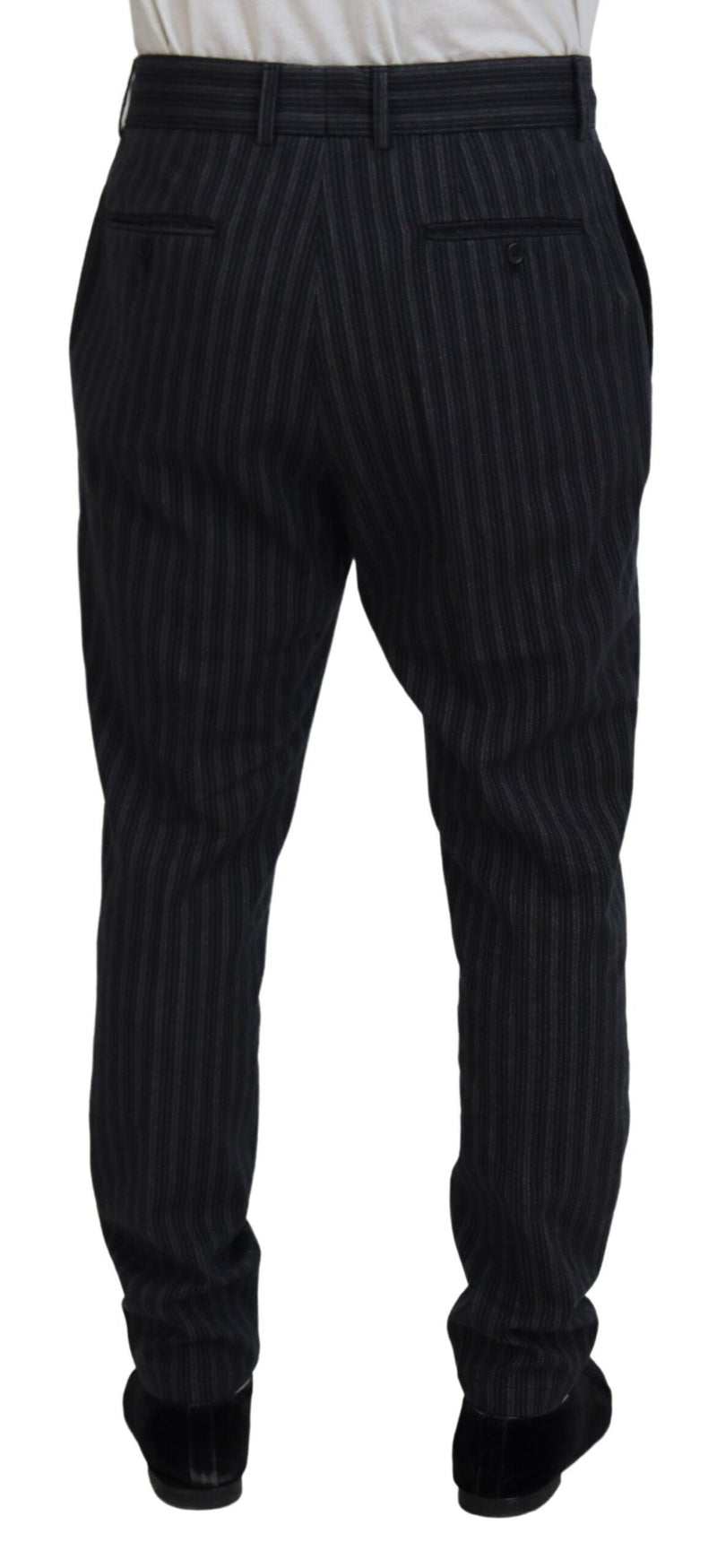 Pantalon chino rayé gris foncé Dolce &amp; Gabbana