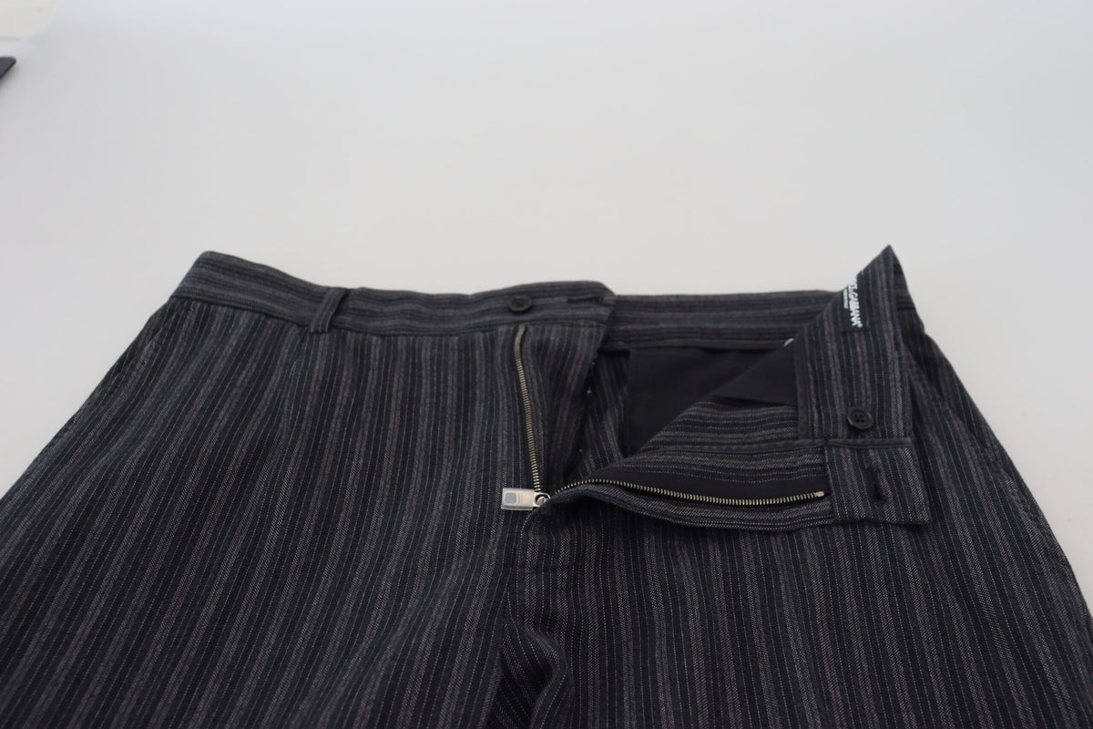 Pantalon chino rayé gris foncé Dolce &amp; Gabbana