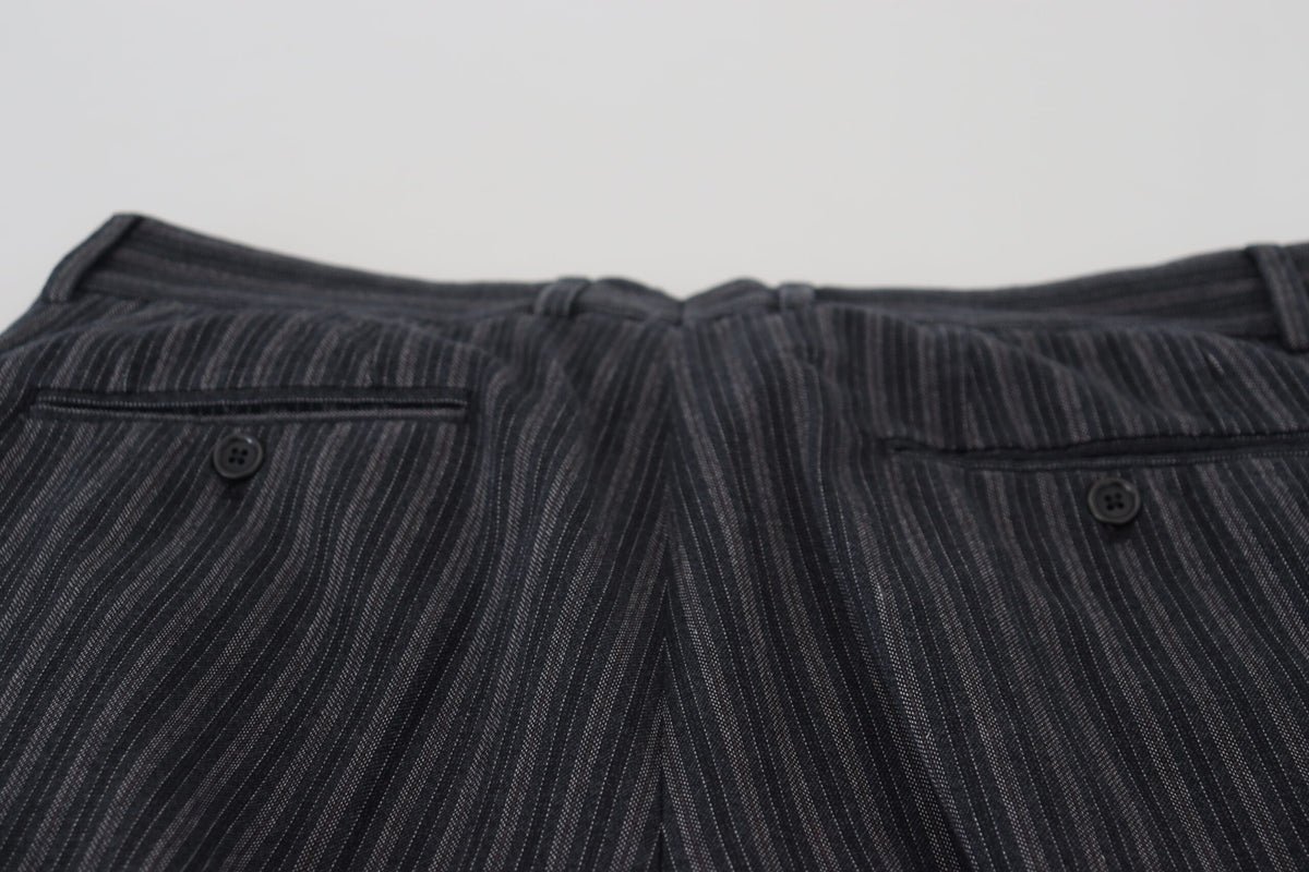 Pantalon chino rayé gris foncé Dolce &amp; Gabbana