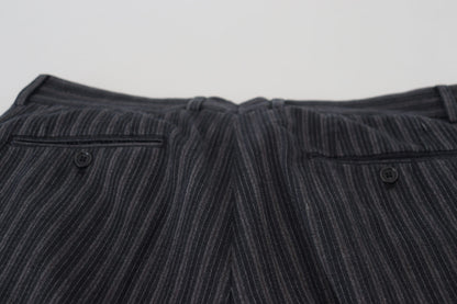Dolce &amp; Gabbana donkergrijze gestreepte chino broek