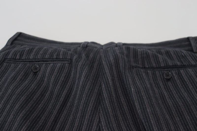 Pantalon chino rayé gris foncé Dolce &amp; Gabbana