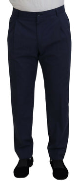 Pantalon Chino Formel en Coton Bleu Foncé de Dolce &amp; Gabbana