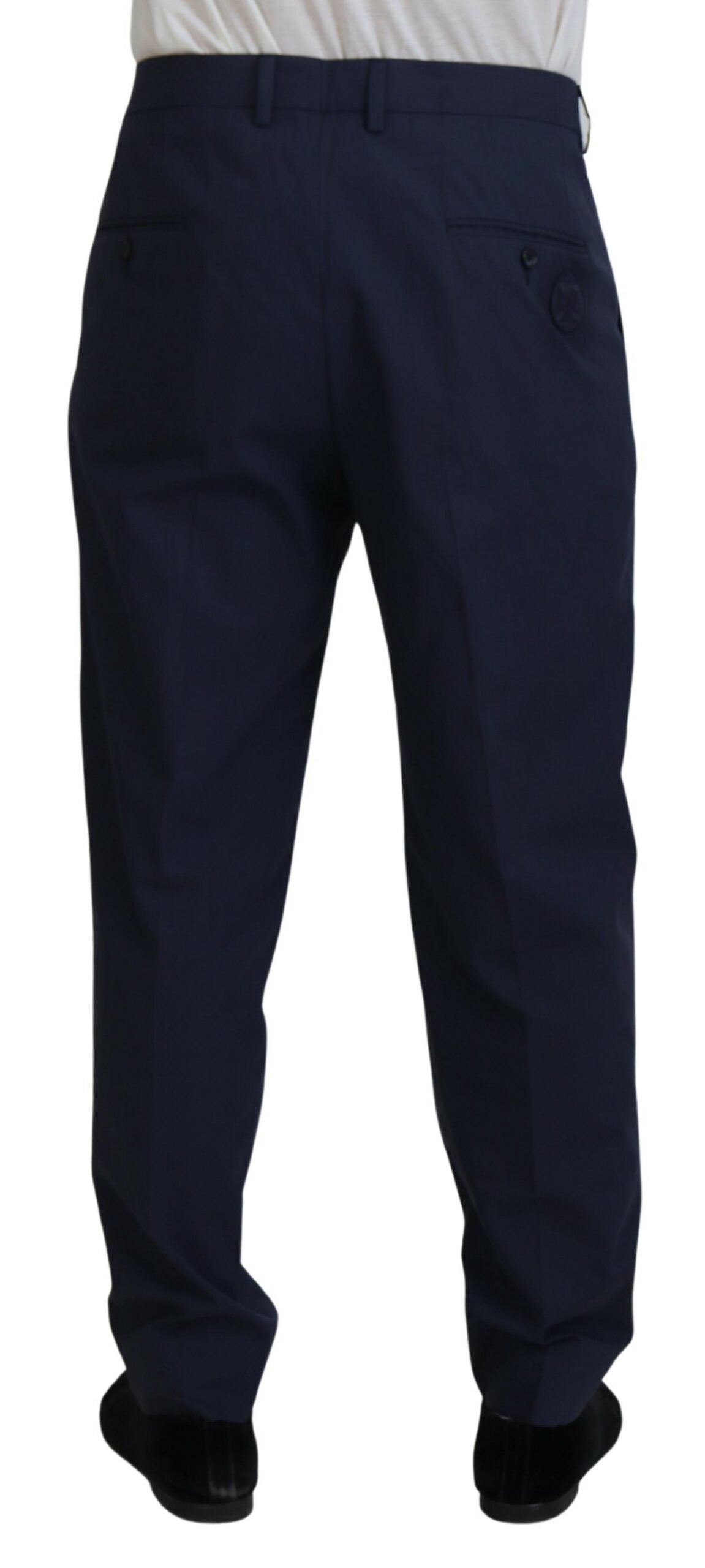 Pantalon Chino Formel en Coton Bleu Foncé de Dolce &amp; Gabbana