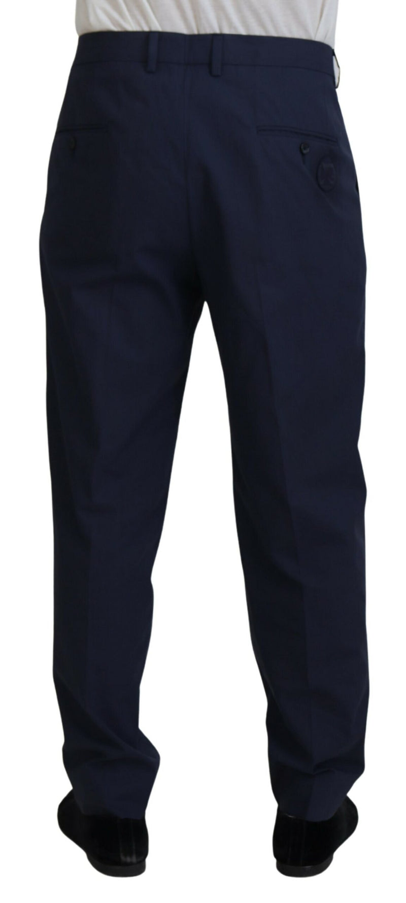 Pantalon Chino Formel en Coton Bleu Foncé de Dolce &amp; Gabbana