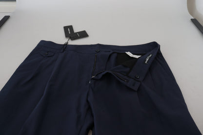 Pantalon Chino Formel en Coton Bleu Foncé de Dolce &amp; Gabbana