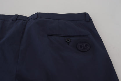 Pantalon Chino Formel en Coton Bleu Foncé de Dolce &amp; Gabbana