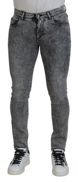 Jean slim en coton délavé gris Dolce &amp; Gabbana pour homme