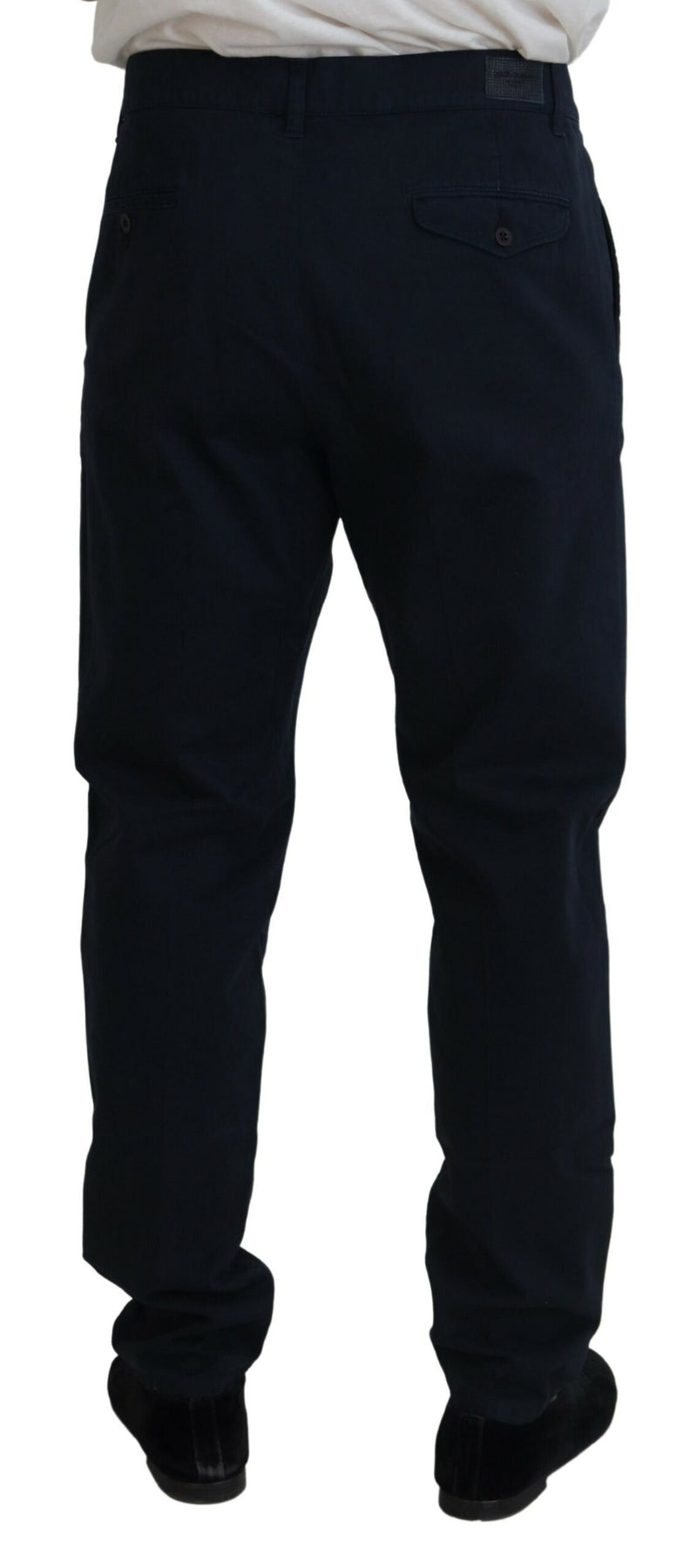 Pantalon habillé pour homme en coton bleu Dolce &amp; Gabbana