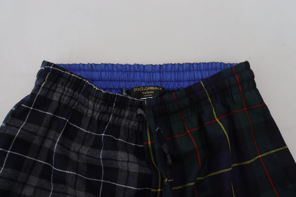Pantalon de jogging en laine à carreaux multicolores pour homme de Dolce &amp; Gabbana