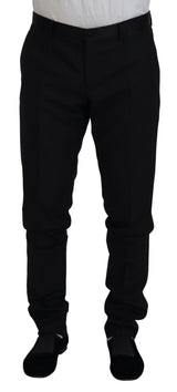 Pantalon tailleur noir en laine Dolce &amp; Gabbana