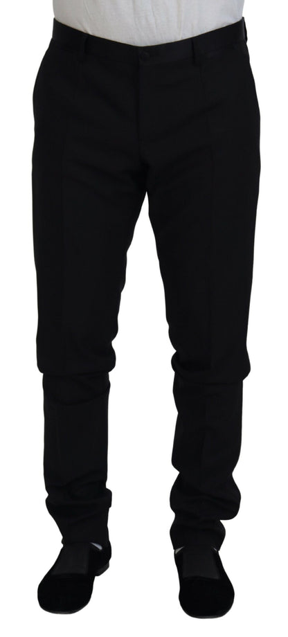 Dolce &amp; Gabbana zwarte wollen chino broek, formeel model.
